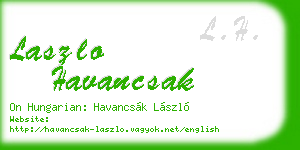 laszlo havancsak business card