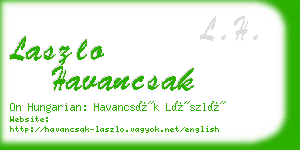 laszlo havancsak business card